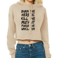 Burn The Heretic Cropped Hoodie | Artistshot