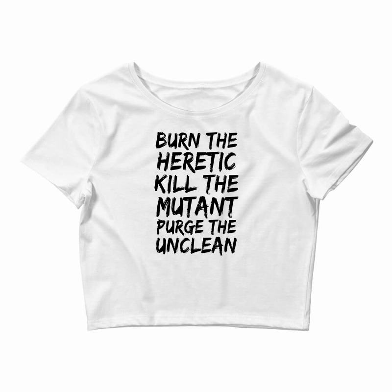 Burn The Heretic Crop Top by Black White | Artistshot