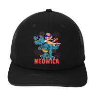 4h Of July Meowica Ca Riding Rex Dinosaur Usa Flag Boys Snapback Trucker Cap | Artistshot