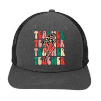 Teacher Christmas Shirt Lightning Bolt Leopard For Xmas T Shirt Snapback Trucker Cap | Artistshot