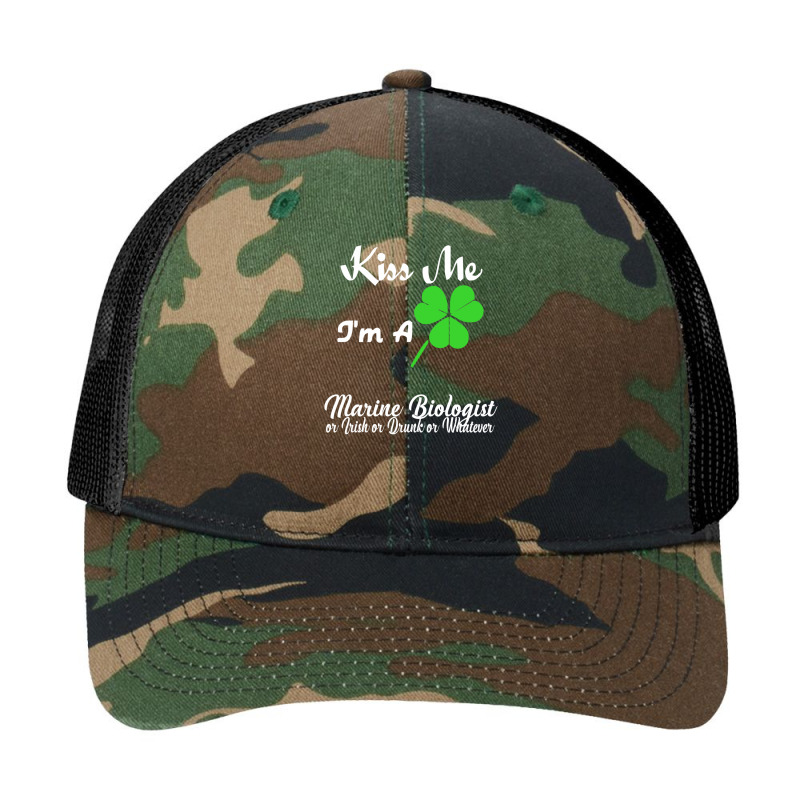 Kiss Me I'm A Marine Biologist Funny Pa Trucker Cap by heart eye | Artistshot