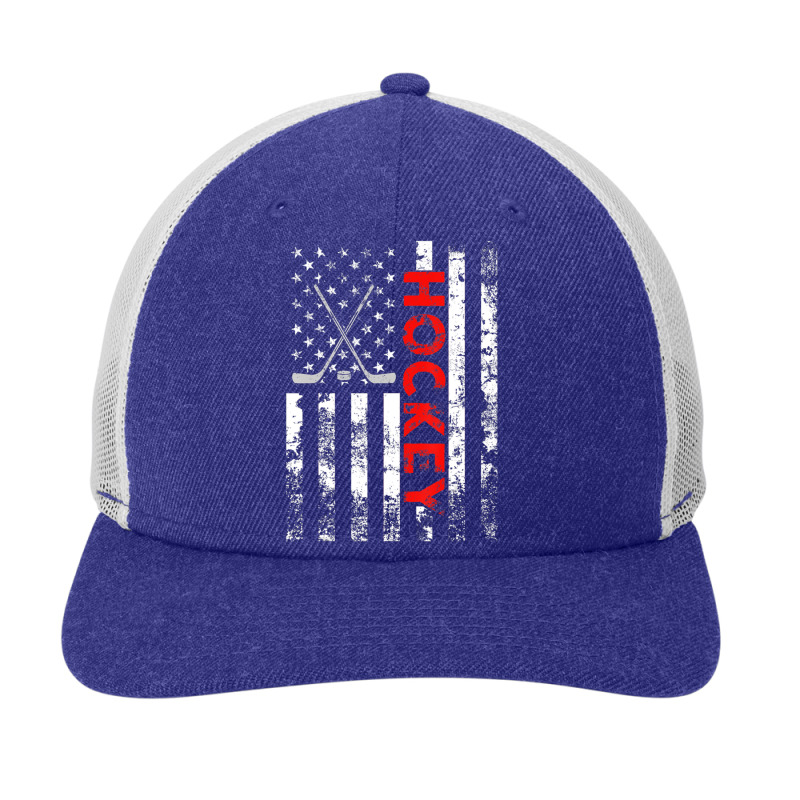 American Flag Hockey Usa Patriotic Snapback Trucker Cap by cm-arts | Artistshot