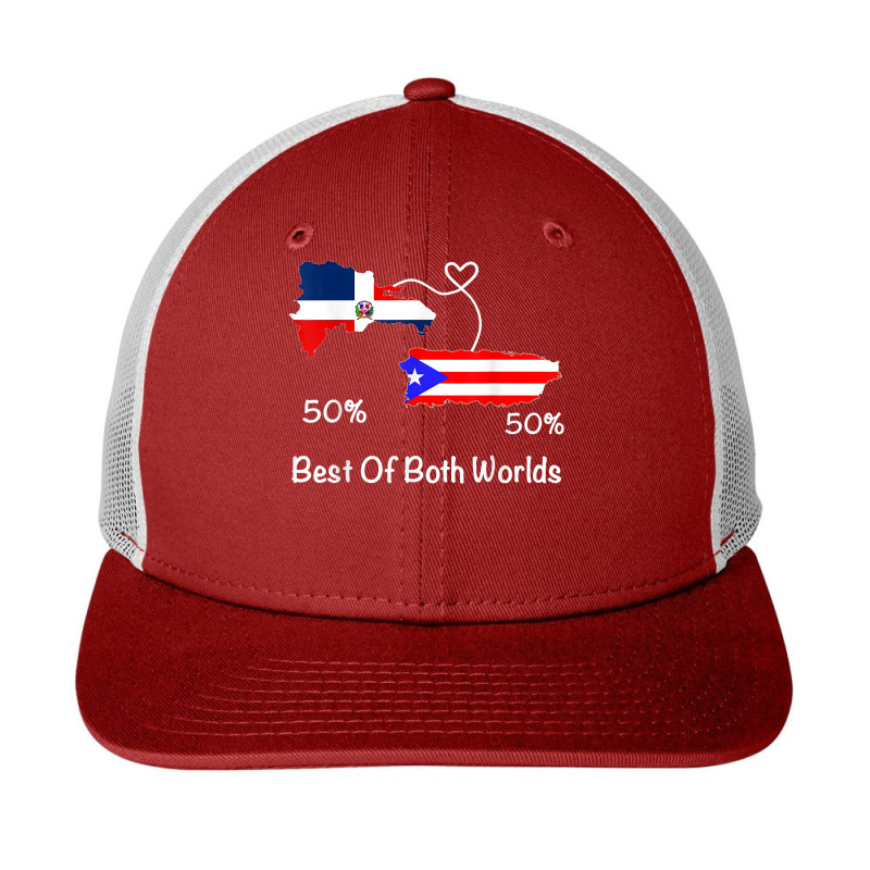 Half Puerto Rican Half Dominican Flag Map Combined Pr Rd T Shirt Snapback Trucker Cap by cm-arts | Artistshot