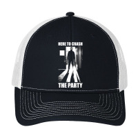 Halloween Mi.ch My.e.r.s Here To Crash The Party T Shirt Pa Trucker Cap | Artistshot