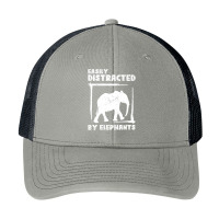 Easily Distracted By Elephants | Funny Zoo Pa Trucker Cap | Artistshot