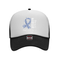 Womens My Husband’s Fight Is My Fight Esophageal Cancer Awareness V Foam Trucker Hat | Artistshot