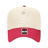 Keep Calm And Dial Earth (white) Adjustable Baseball Cap | Artistshot