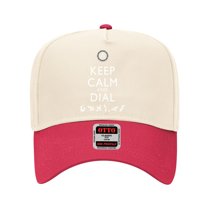 Keep Calm And Dial Earth (white) Adjustable Baseball Cap by cm-arts | Artistshot