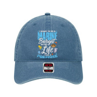 I Want To Be Marine Biologist So Life Has A Porpoise Grunge Dyed Cap | Artistshot