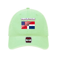 Proud To Be Dominican And American Flag July 4th Dyed Cap | Artistshot