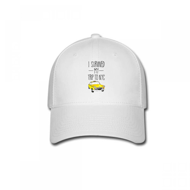 I Survived My Trip To Nyc New York City Taxi Cab Baseball Cap by cm-arts | Artistshot