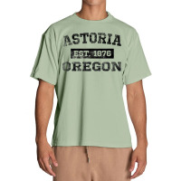 Astoria Oregon T Shirt Est. 1876 Black Lettering Urban Heavy T-shirt | Artistshot