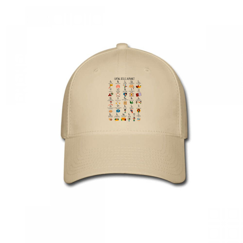 Coping Skills Alphabet Mental Health Awareness Counselor Baseball Cap | Artistshot