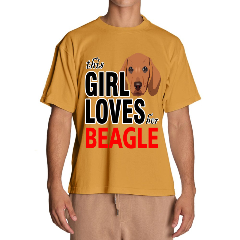 Merry Christmas Dog This Girl Loves Her Beagle Urban Heavy T-shirt by lorismerch | Artistshot