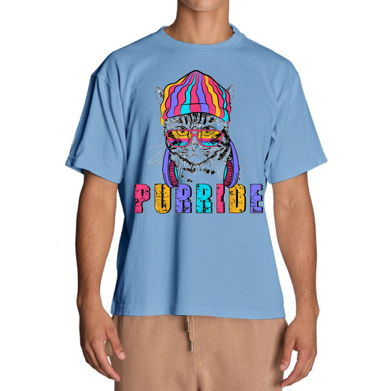 Purride Cat Wearing Pride Glasses Is Feline The Purride Urban Heavy T-shirt | Artistshot