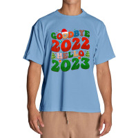 Goodbye 2022 Hello 2023 Retro Groovy Christmas New Year 2023 Urban Heavy T-shirt | Artistshot