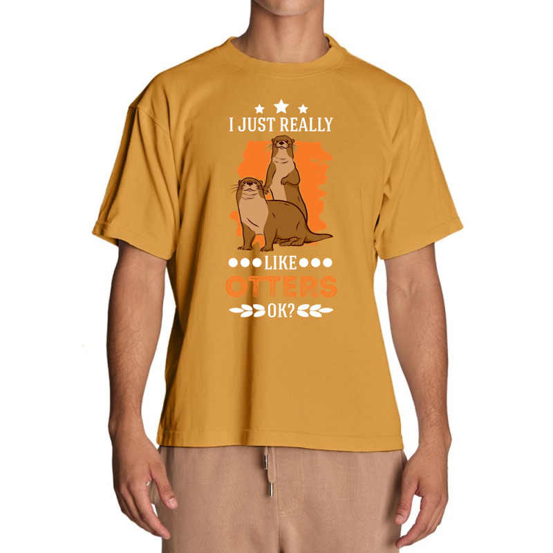 I Just Really Like Otters Otter Sea-zcgpy Urban Heavy T-shirt by Jerhogen528 | Artistshot