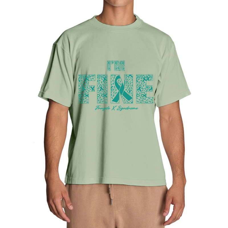 Fragile X Syndrome Awareness Fine Ribbons - In This Family We Fight To Urban Heavy T-shirt | Artistshot