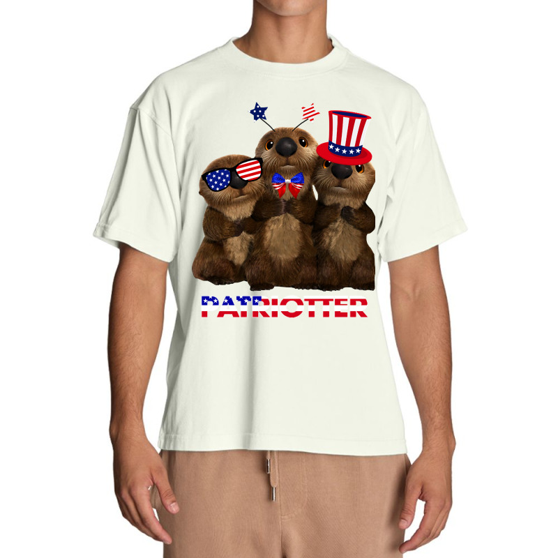 Otter Gift Patriot Otters Gift Otter 4th Of July Gift Otter American F Urban Heavy T-shirt | Artistshot