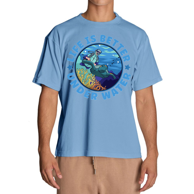 Life Is Better Under Water Marine Biology Scuba Diver Premium Urban Heavy T-shirt | Artistshot