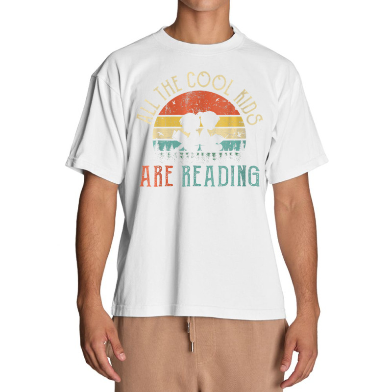 Womens Reading Teacher All The Cool Kids Are Reading Book Vintage Vnec Urban Heavy T-shirt | Artistshot