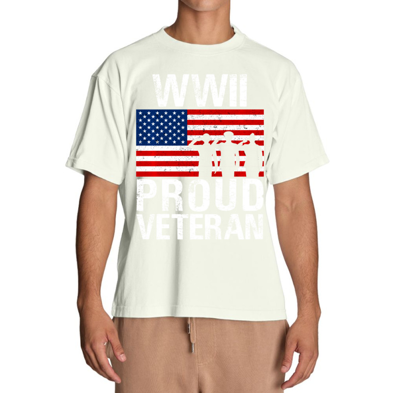 Proud Wwii World War Ii Veteran Gift For Military Men Women Urban Heavy T-shirt by bummercaught | Artistshot