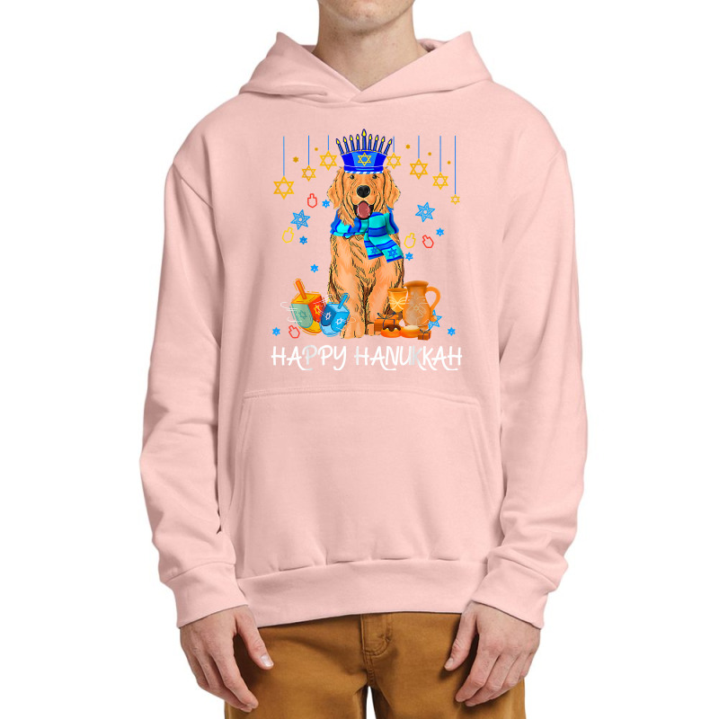 Cute Jewish Golden Retriever Dog Menorah Hat Hanukkah Jewish T Shirt Urban Pullover Hoodie | Artistshot