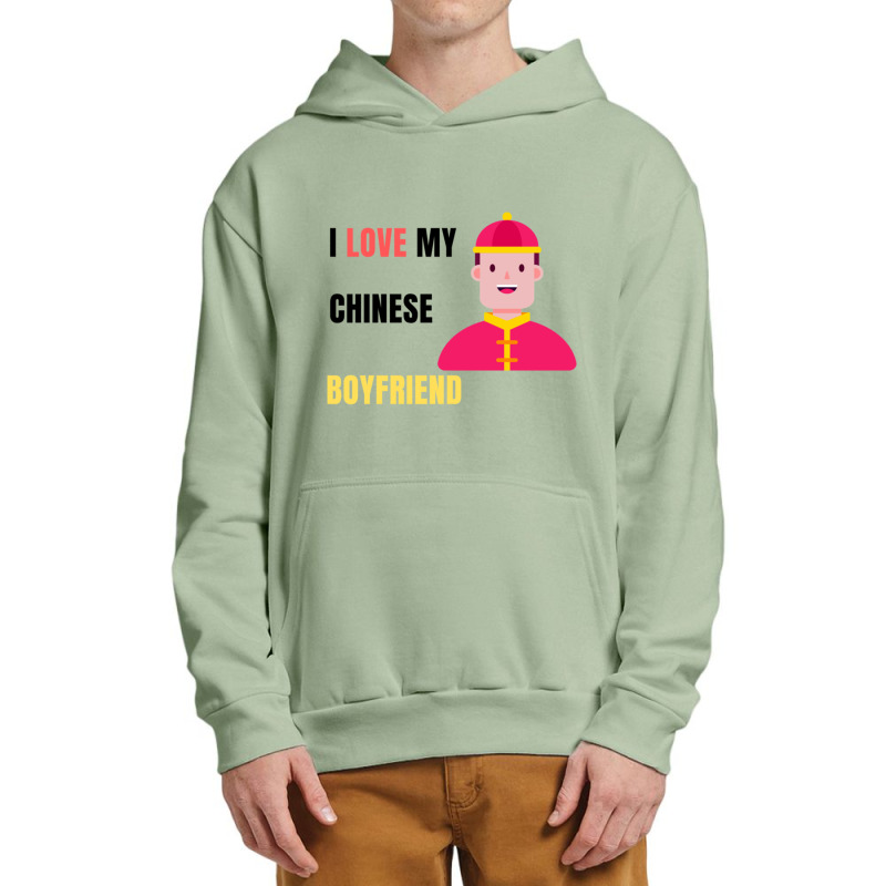 Chinese Bf, I Love My Chinese Boyfriend, Gift For Boyfriend Urban Pullover Hoodie | Artistshot