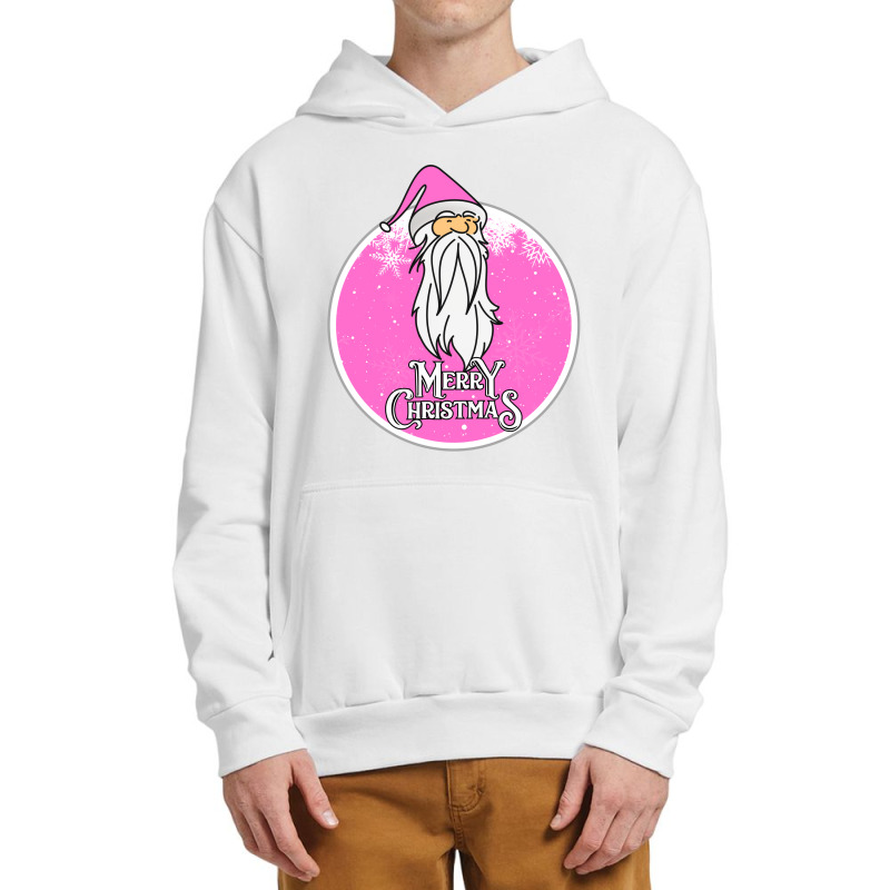 Christmas Retro Vintage Pink Santa Claus Crismas Urban Pullover Hoodie | Artistshot