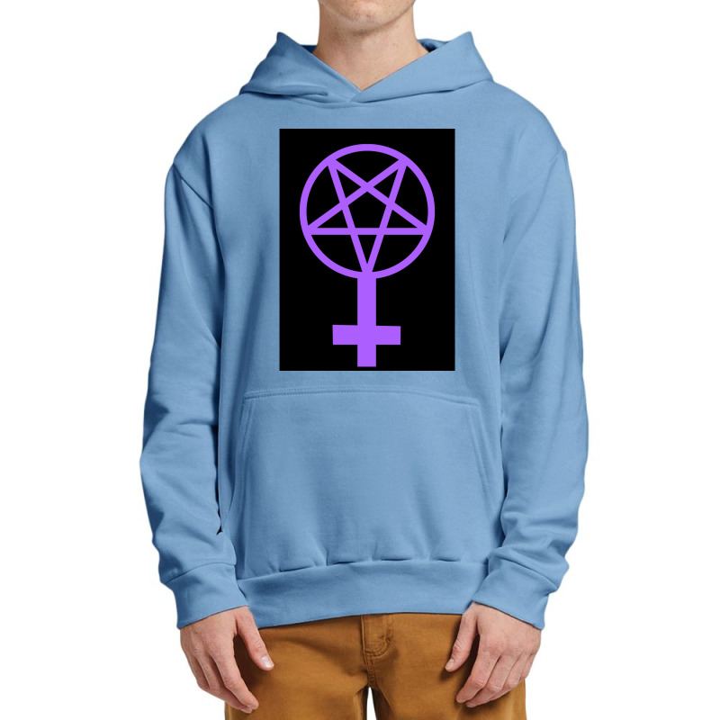 Feminist Pentagram--purple On A Black Background Urban Pullover Hoodie by TIMOTHYSHRINER | Artistshot