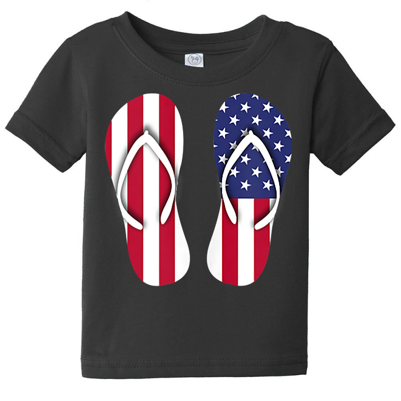 Flip Flops Red White And Blue Patriotic Sandals Beach Summer Tank Top Baby Tee | Artistshot