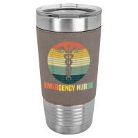 Retro Emergency Room Nurse Er Nursing Leatherette Tumbler | Artistshot