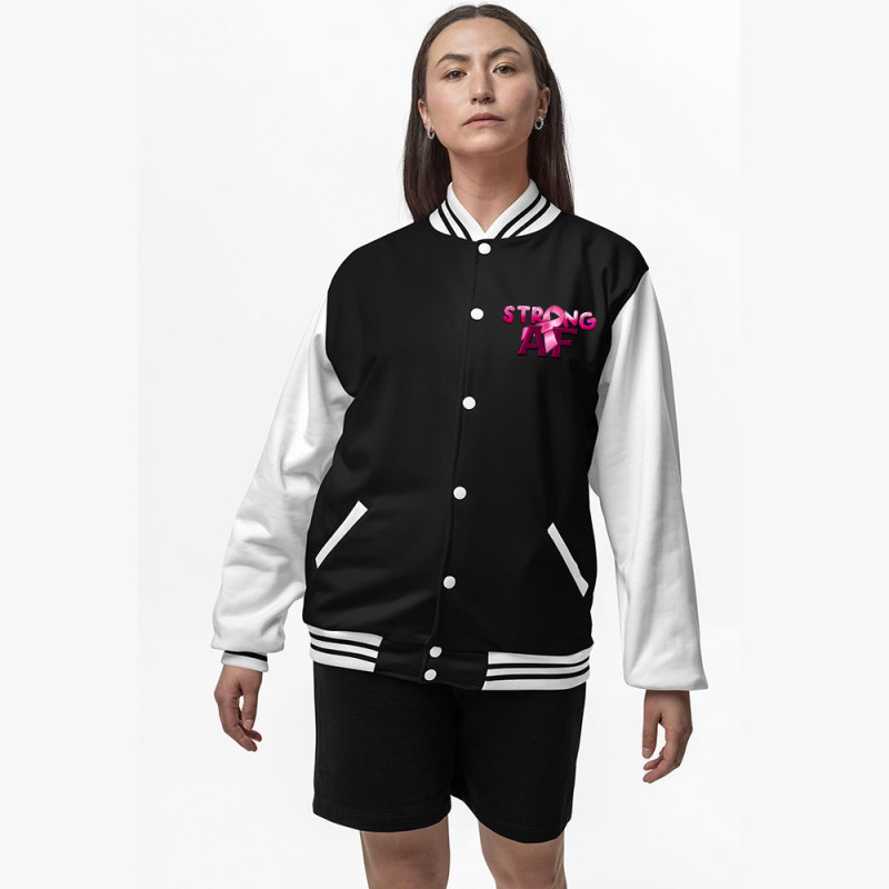 Strong Af Breast Cancer Bomber Jacket | Artistshot