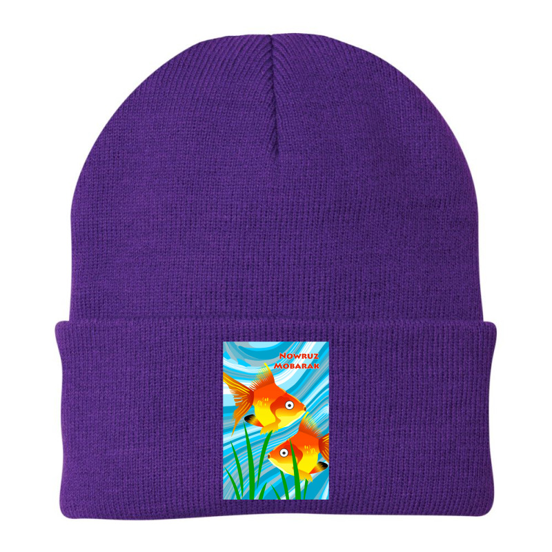 Nowruz Mobarak Persian New Year Goldfish Beanie by cm-arts | Artistshot