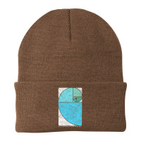 Vintage Fibonacci Sequence Golden Ratio Spiral Numbers Beanie | Artistshot