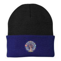 Tree Sun And Moon With Stars Spiritual Beanie | Artistshot