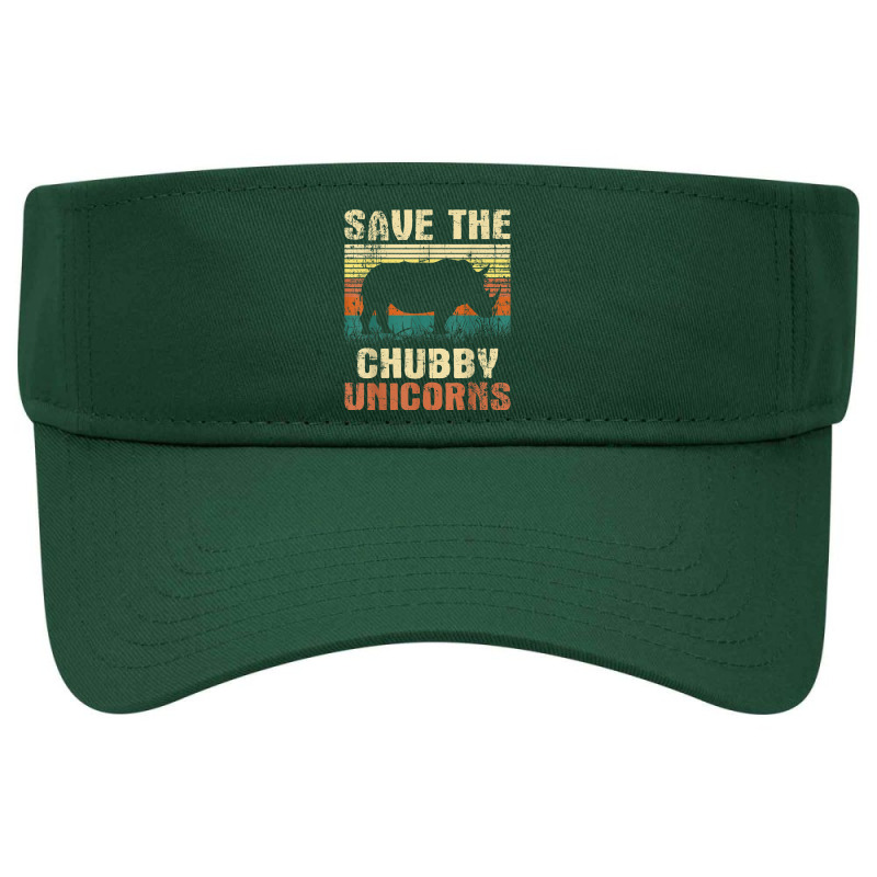 Save The Chubby Unicorns   Zoologist Rhino Lover Rhinoceros T Shirt Visor hat by cm-arts | Artistshot