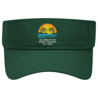 One Beach At A Time Trip Ocean Travel Beach Lover Summer T Shirt Visor Hat | Artistshot