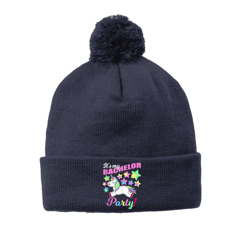 Its My Bachelor Party Unicorn Funny Marriage Party For Fans Pom Pom Beanie | Artistshot