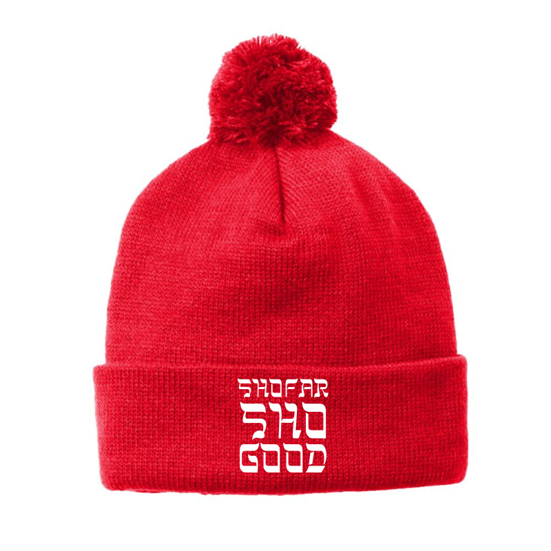 Shofar Sho Good Jewish Holiday Long Sleeve T Shirt Pom Pom Beanie | Artistshot