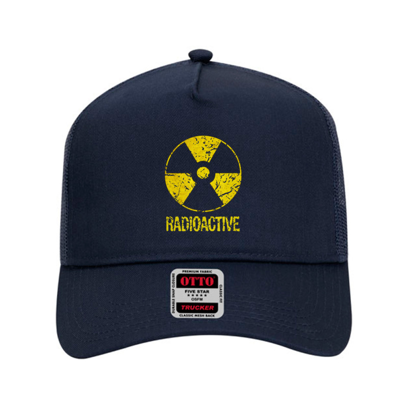 Vintage Nostalgic Radioactive Nuclear War Symbol Mesh Back Trucker Hat by Jerhogen528 | Artistshot