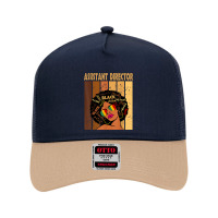 Assistant Director Afro African American Black History Month Painting Mesh Back Trucker Hat | Artistshot