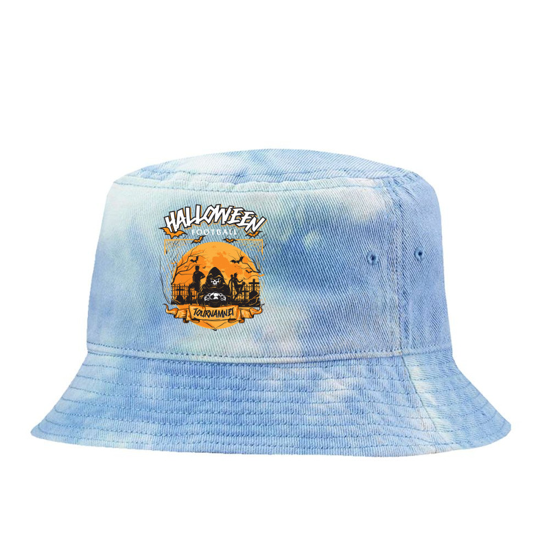 Football Halloween Halloween Football 106 Pumpkin Tie Dyed Bucket Hat by peafowl | Artistshot