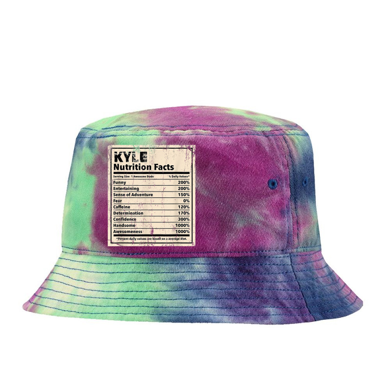 Kyle Nutrition Facts Funny Name Humor Nickname Sarcasm T Shirt Tie Dyed Bucket Hat by woestebjparmal | Artistshot