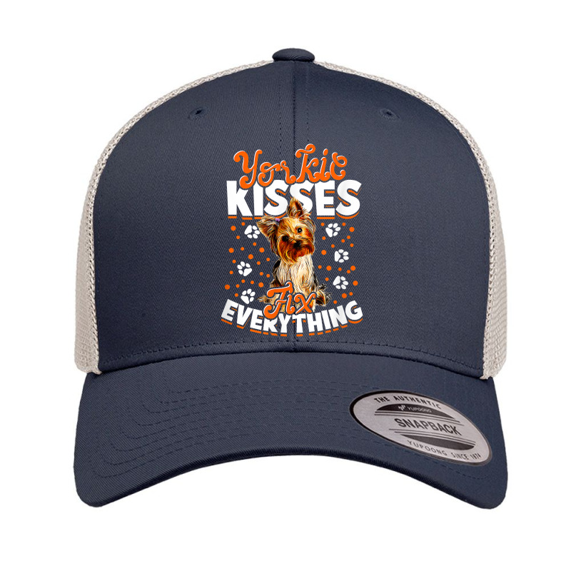 Yorkie Kisses Fix Everything   Yorkshire Terrier T Shirt Retro Trucker Cap by haylesfshiltsxd1 | Artistshot