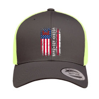 Combat Engineer Distressed American Flag   U.s. Military Retro Trucker Cap | Artistshot