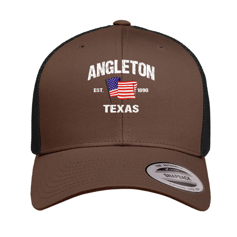 Angleton Texas Tx Usa Stars & Stripes Vintage Style Retro Trucker Cap by PhoebeHaggett | Artistshot