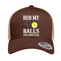 Funny Billiards Tshirt Rub My Balls For Good Luck Retro Trucker Cap | Artistshot