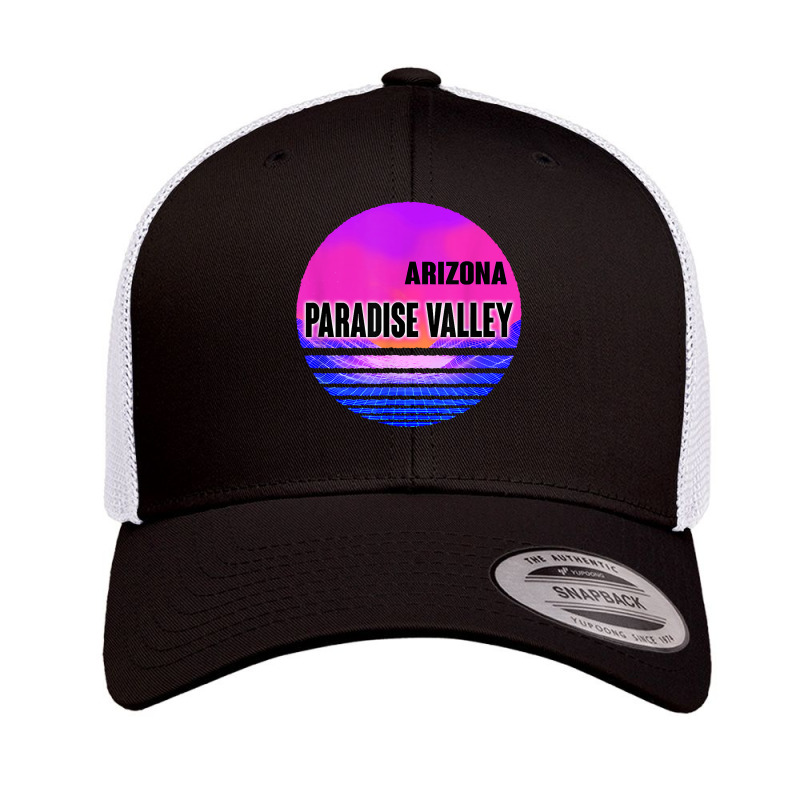 Vintage Paradise Valley Shirt Vaporwave Arizona Retro Trucker Cap by paisleafuscaldo | Artistshot