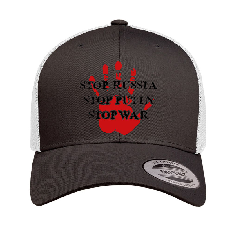 Stop Russia Stop Putin Stop War Retro Trucker Cap by raszmzdu | Artistshot